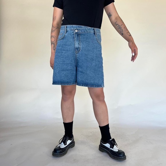 Oak + Fort Crossover Denim Shorts - Picture 3 of 4